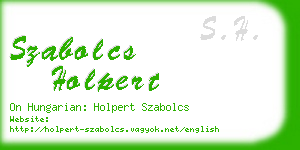 szabolcs holpert business card